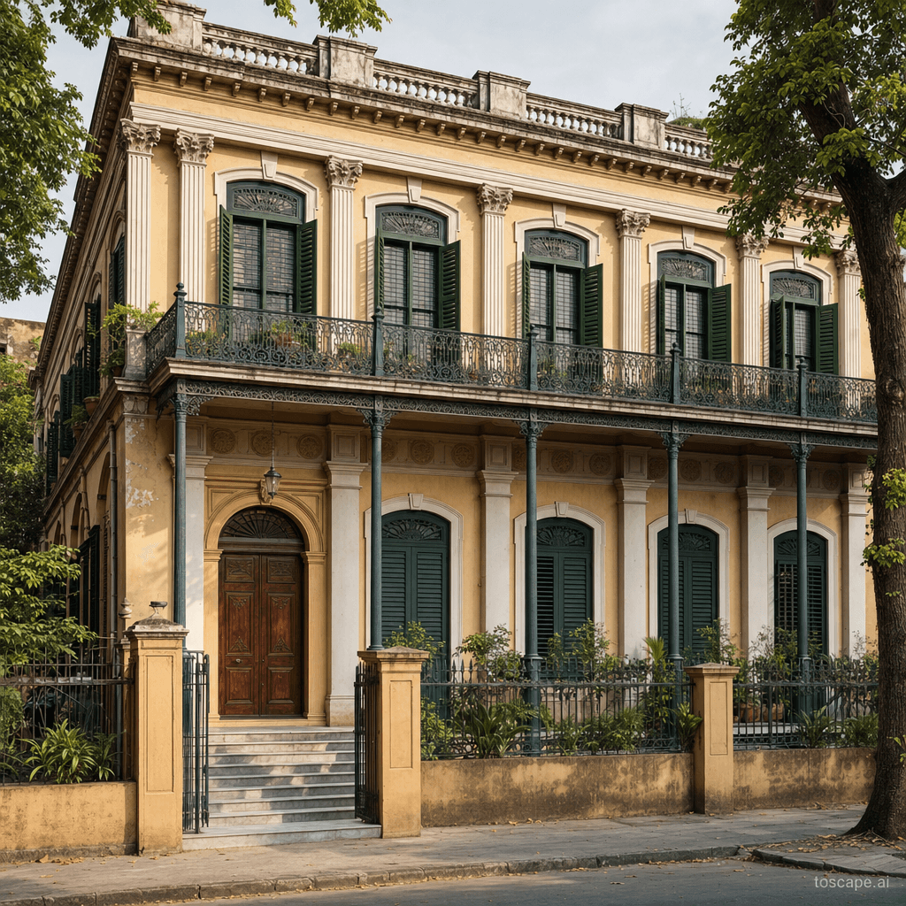 West Bengal Colonial Courtyard architectural identity — India