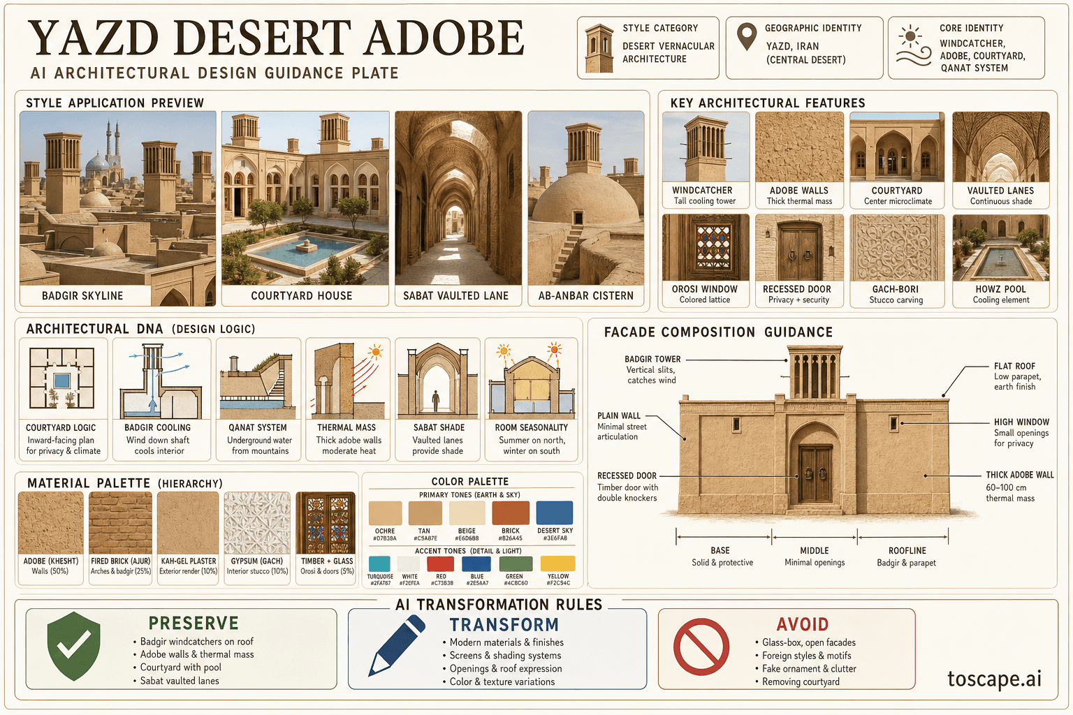 Yazd Desert Adobe hero plate — Iran