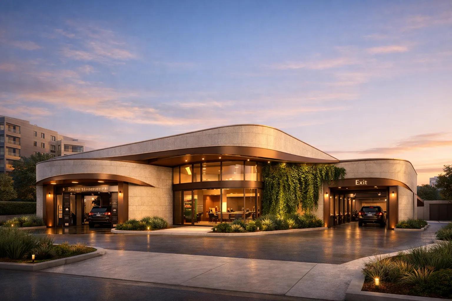 Concept 2026-04-13 17:32 — exterior architectural image showing contemporary fusion, exterior, balanced massing.